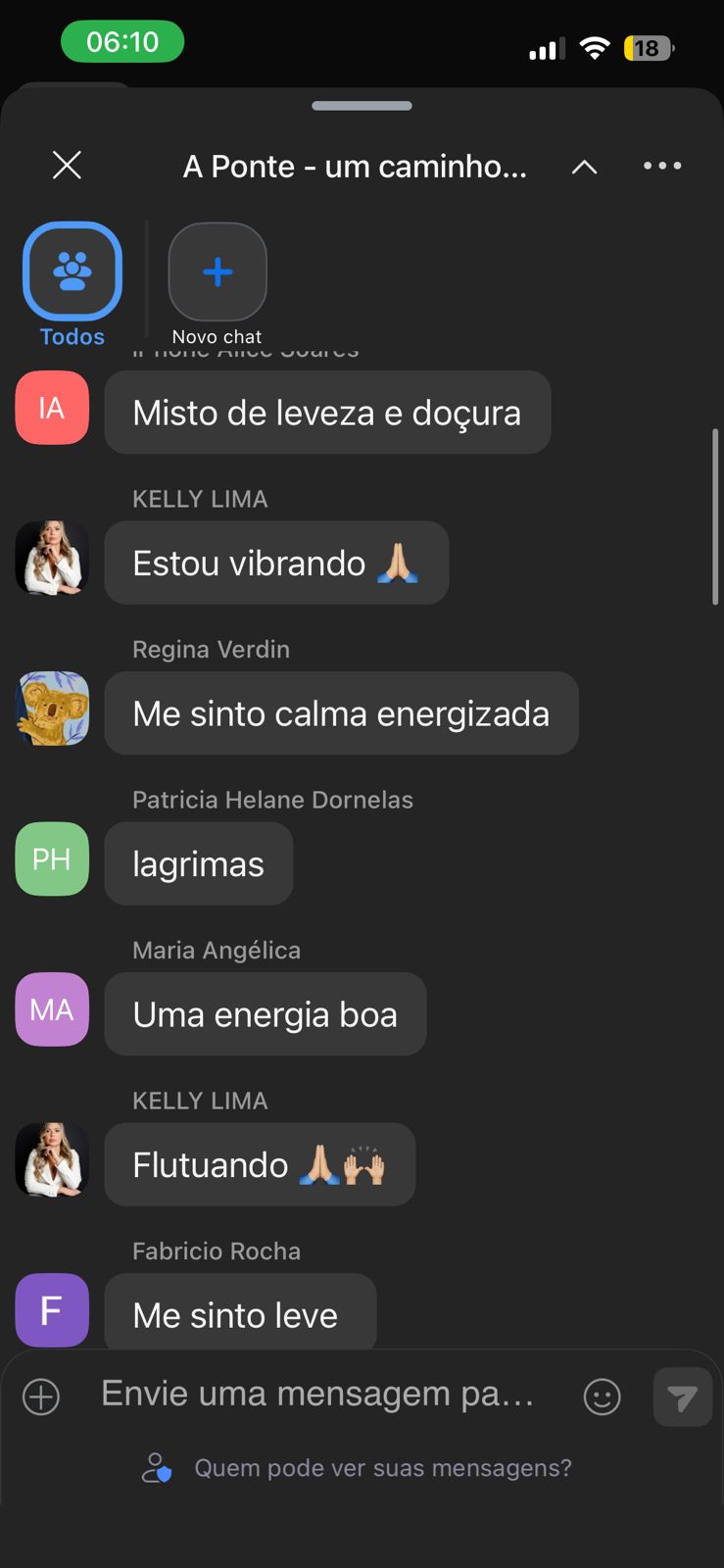 Depoimento real de aluno sentindo-se calma e energizada