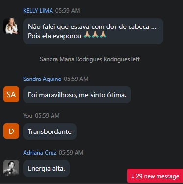 Depoimentos sobre energia alta e bem-estar